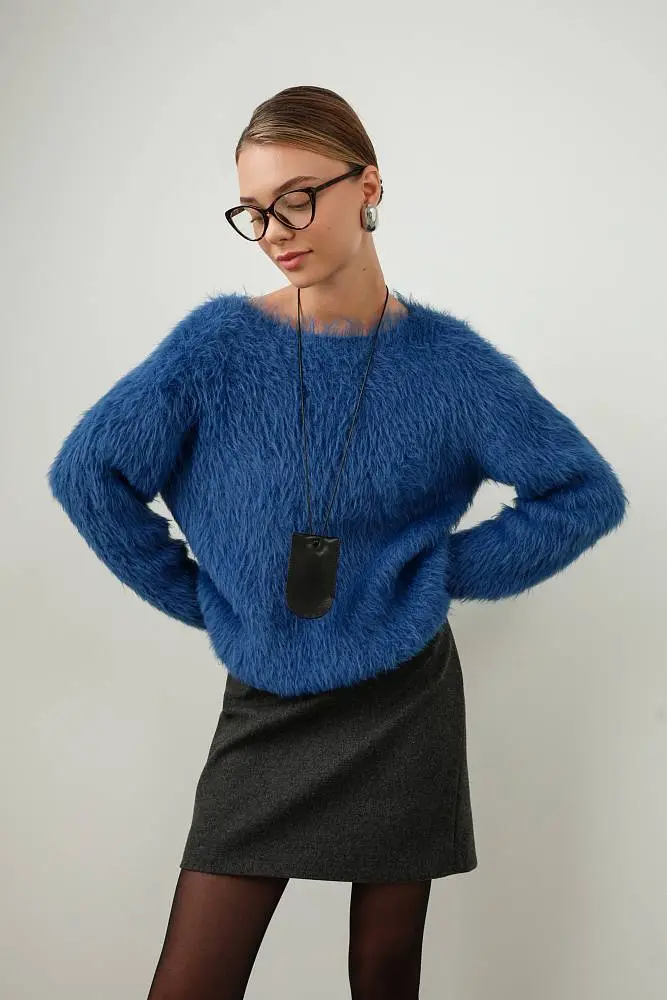 Свитер (onesize (42-46RU), лазурно-синий). Изображение № 1