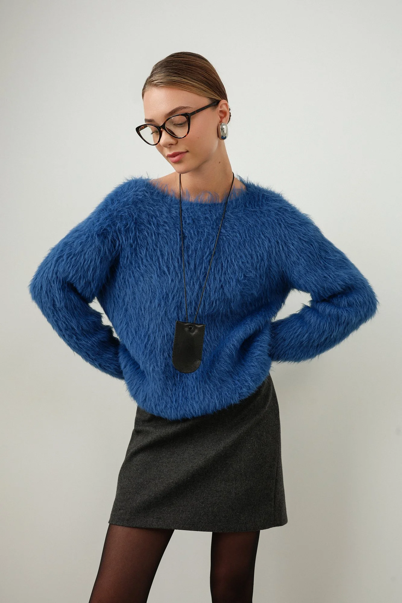 Свитер (onesize (42-46RU), лазурно-синий). Избражение № 1