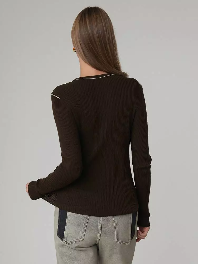 Лонгслив (onesize (42-46RU), коричневый). Изображение № 5