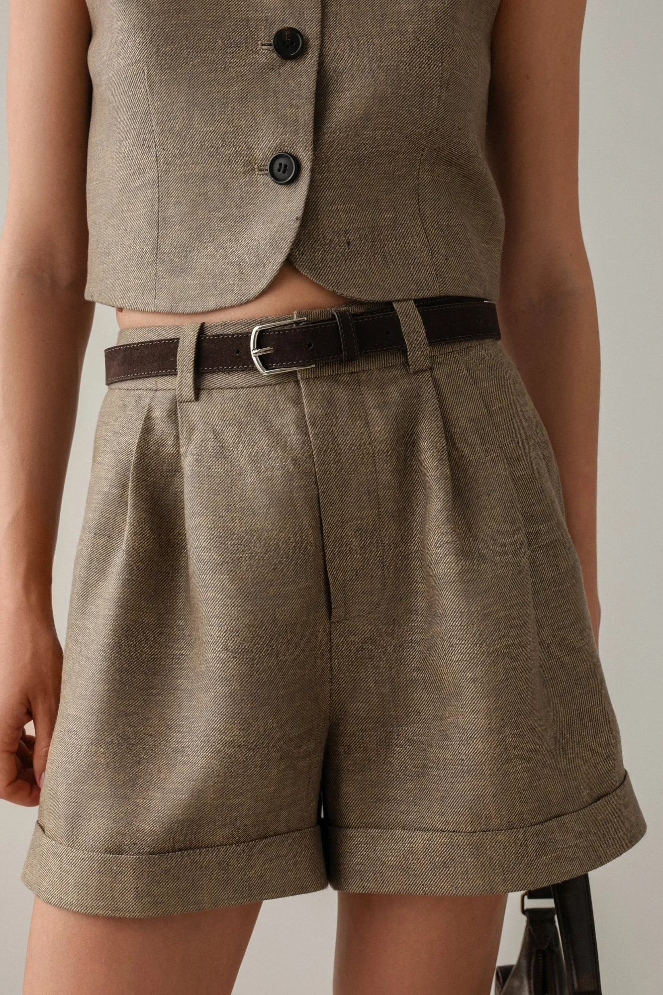 Шорты (M (44RU), коричневый). Избражение № 1