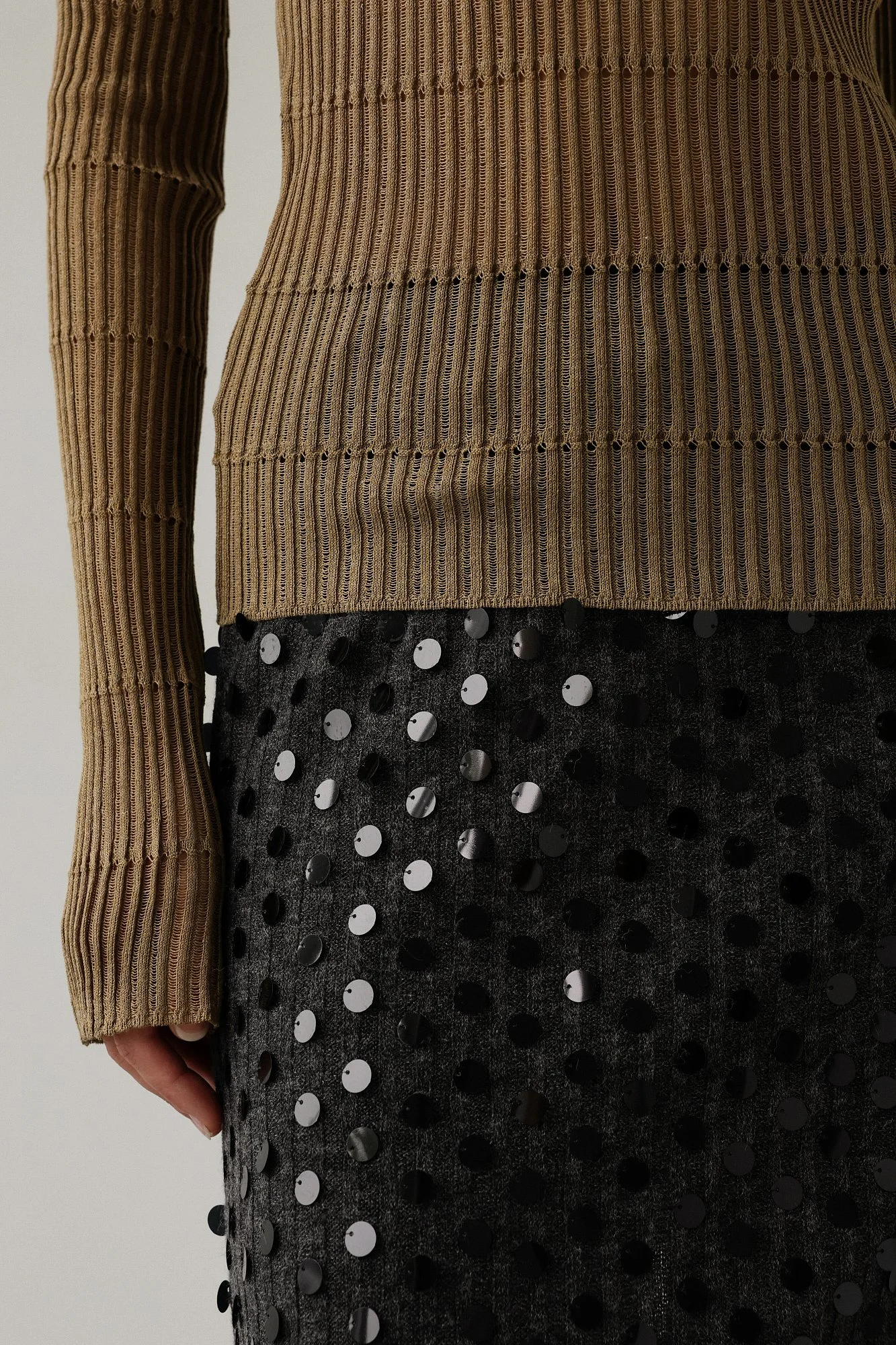 лонгслив (onesize (42-46RU), зелёно-коричневый). Избражение № 5