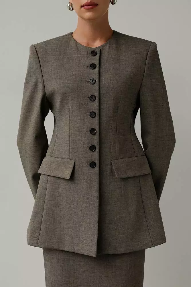 Пиджак (M (44RU), светло-коричневый). Изображение № 2