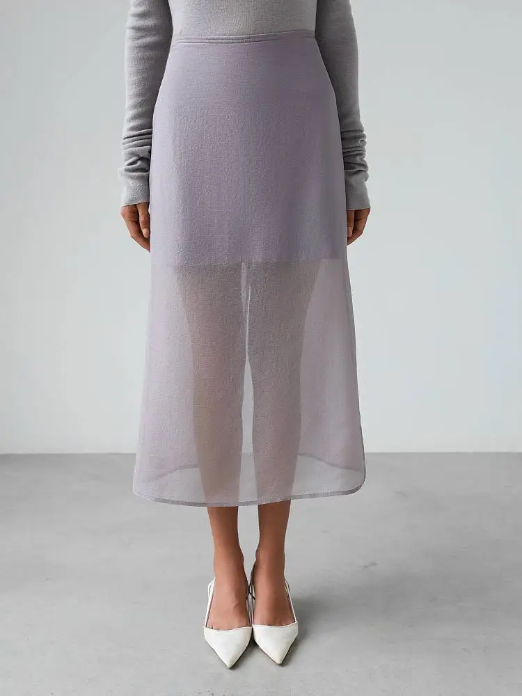 Юбка (S (42RU), пыльно-сиреневый). Изображение № 2