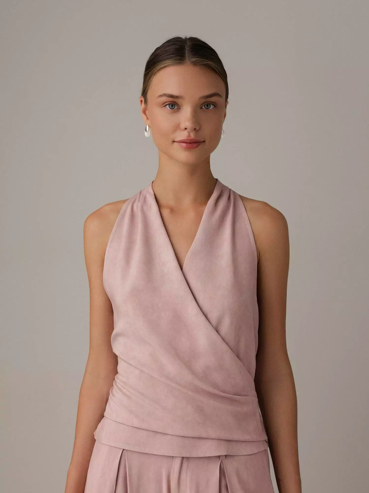 Костюм: топ и брюки (S (42RU), пыльно-розовый). Избражение № 2