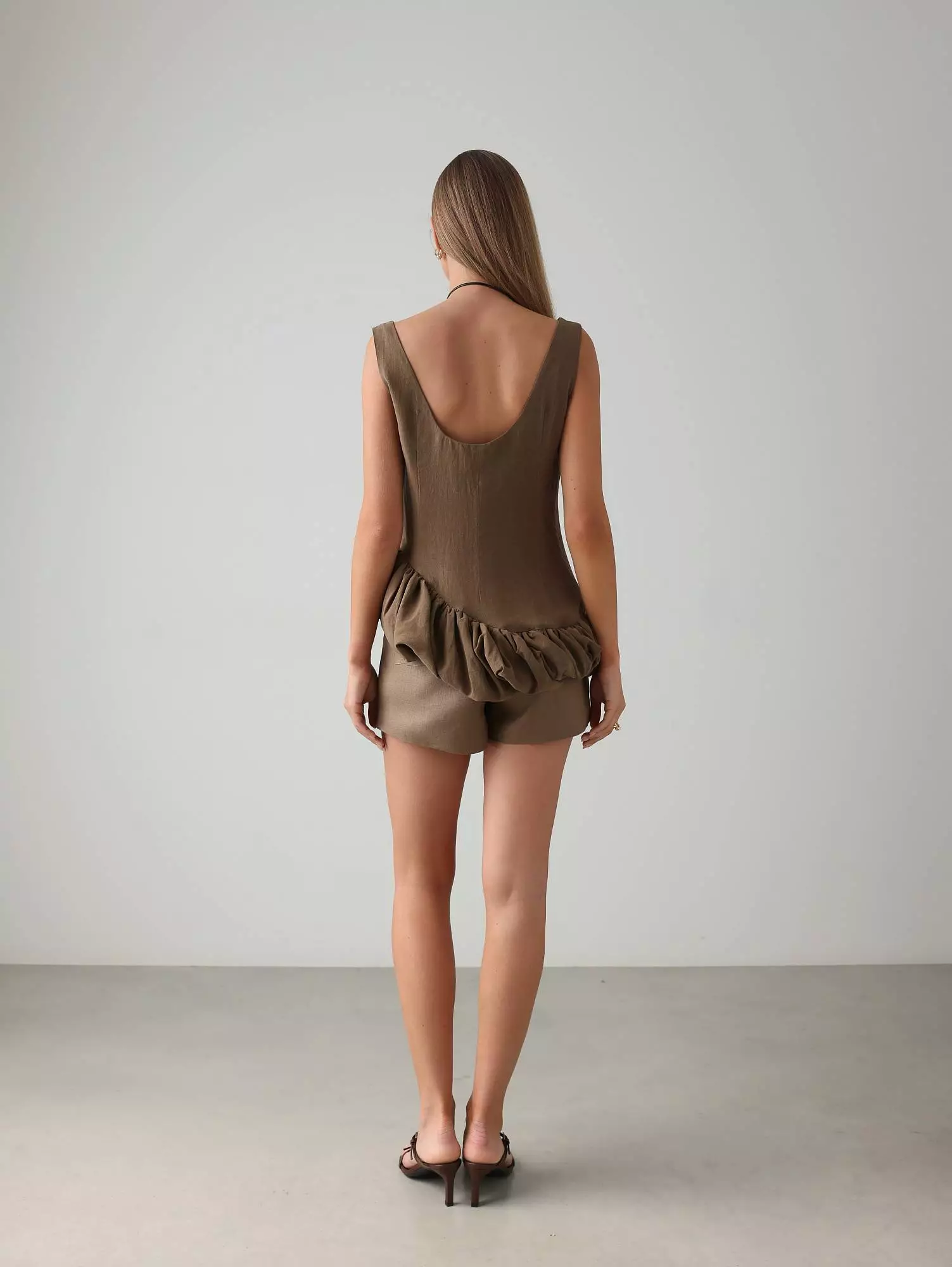 Топ (S (42RU), коричневый). Избражение № 5