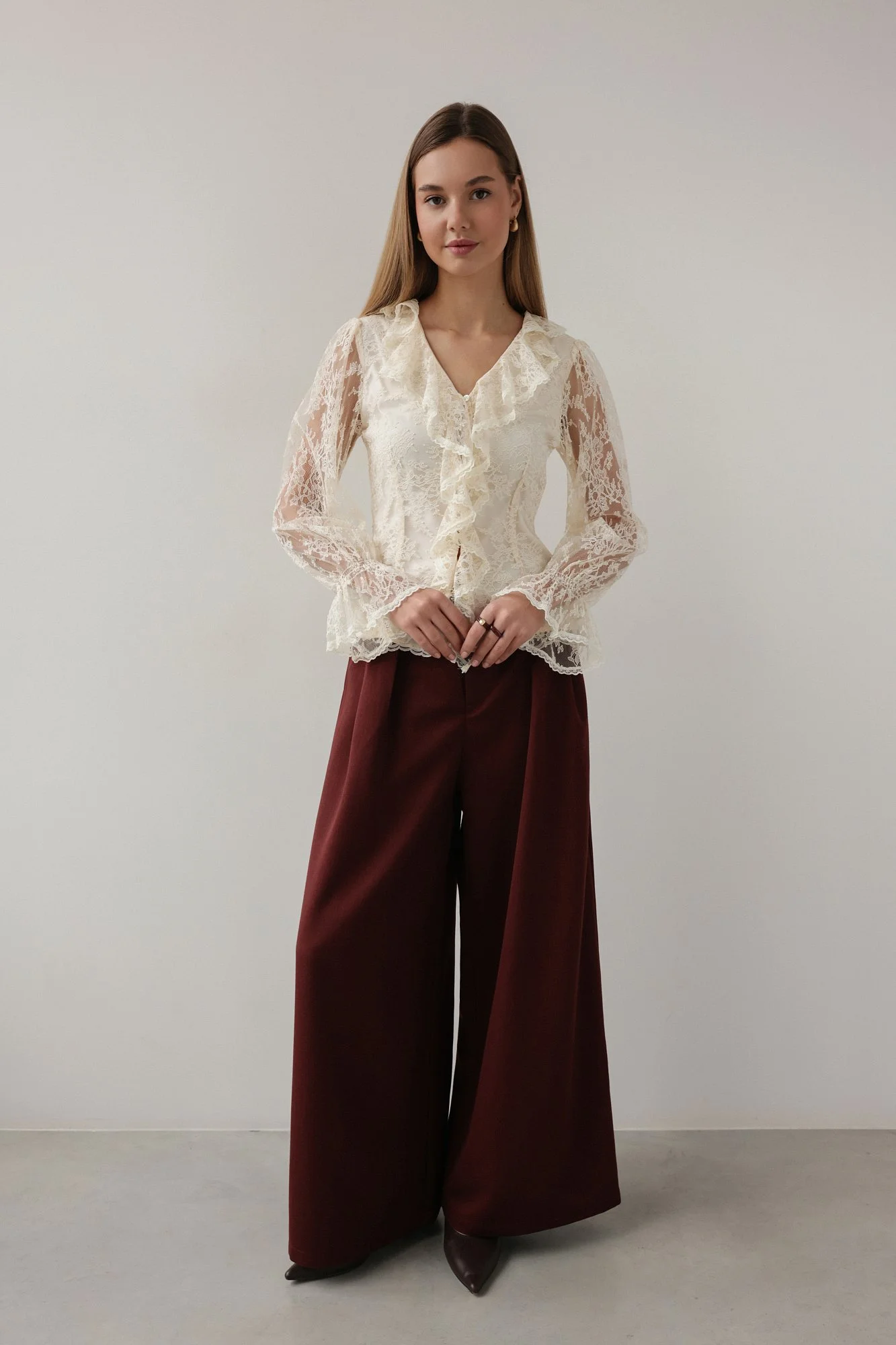 Блуза (M (44RU), светло-бежевый). Избражение № 2