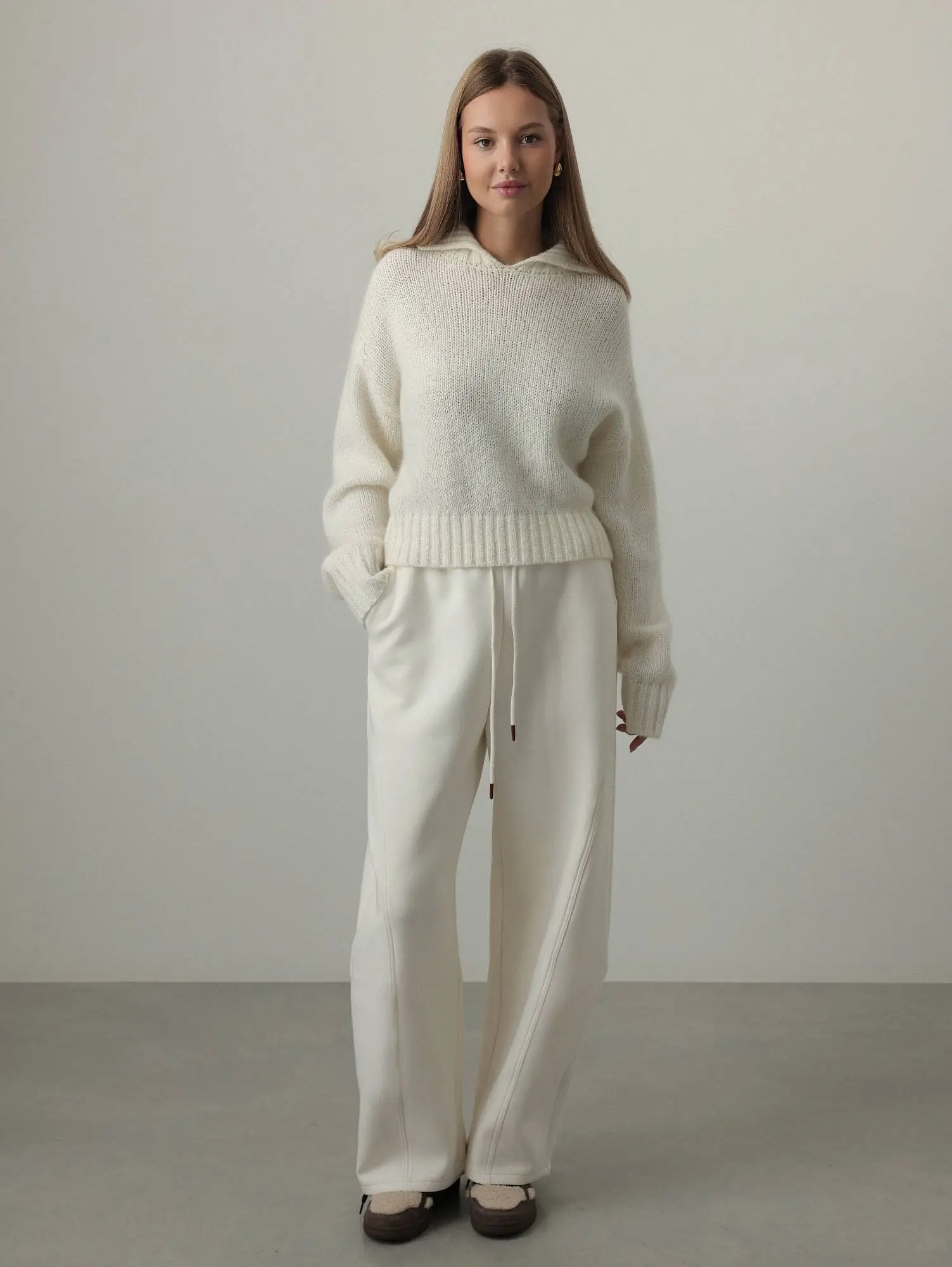 Брюки (M (44RU), молочный). Избражение № 1