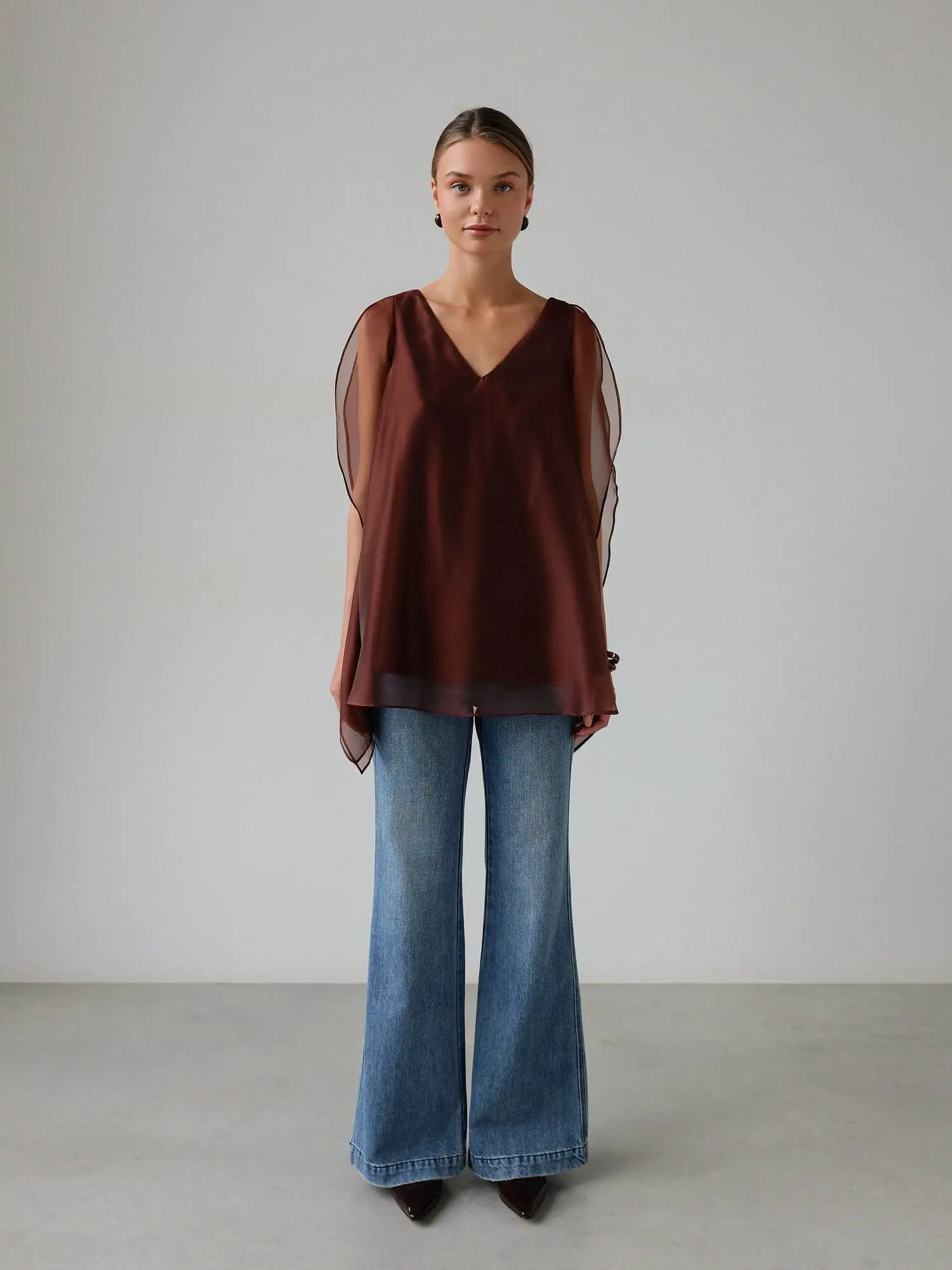 Топ (M (44RU), красно-коричневый). Избражение № 2