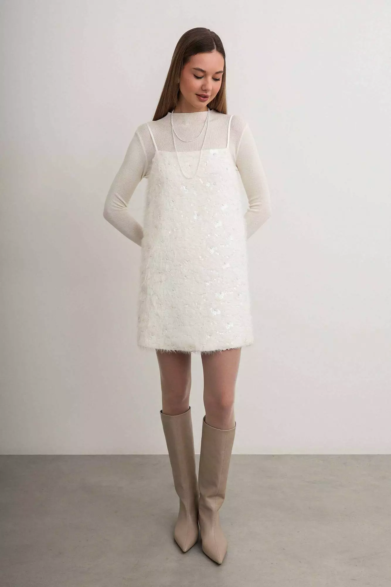 Платье (M (44RU), молочный). Избражение № 4