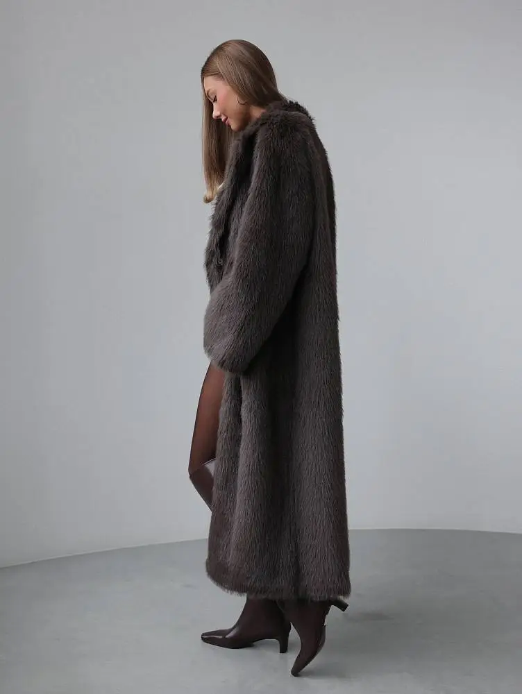 Шуба (M (44RU), серо-коричневый). Изображение № 3