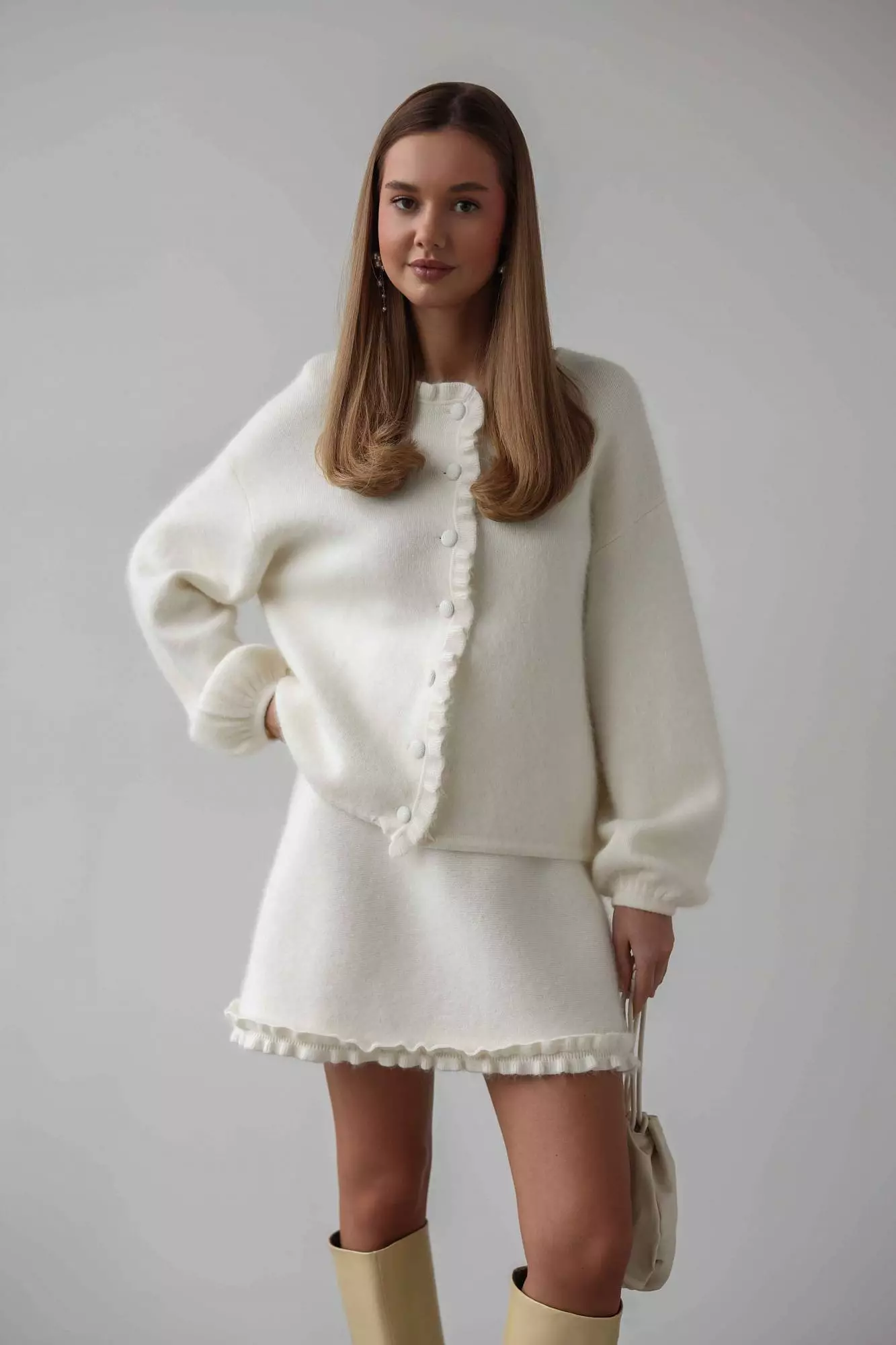 Кардиган (onesize (42-46RU), молочный). Избражение № 1