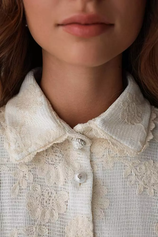 Топ (S (42RU), светло-бежевый). Изображение № 3