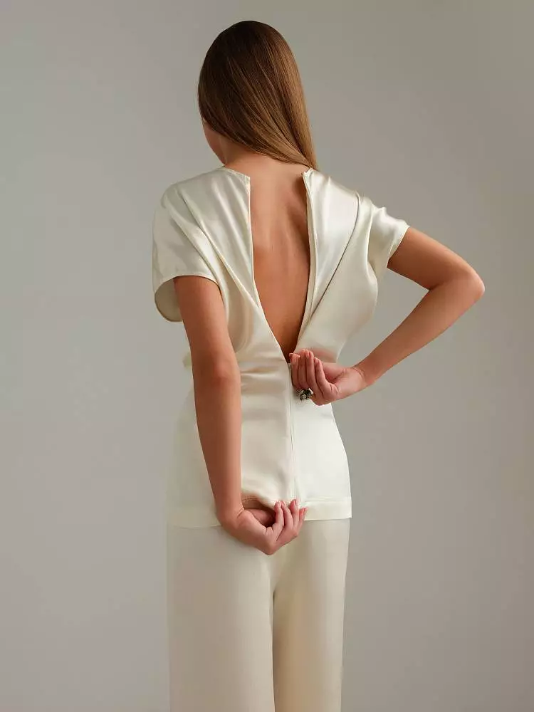 Топ (L (46RU), кремовый). Изображение № 6