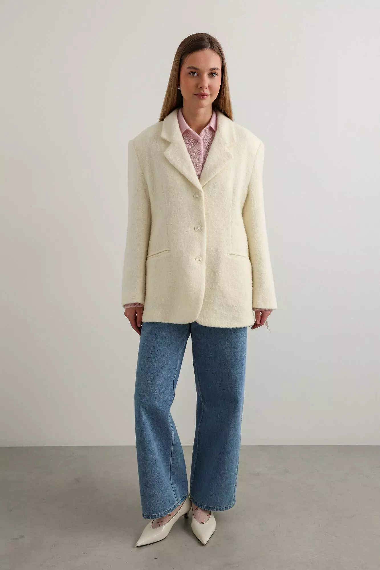 Пиджак (onesize (42-46RU), молочный). Избражение № 2