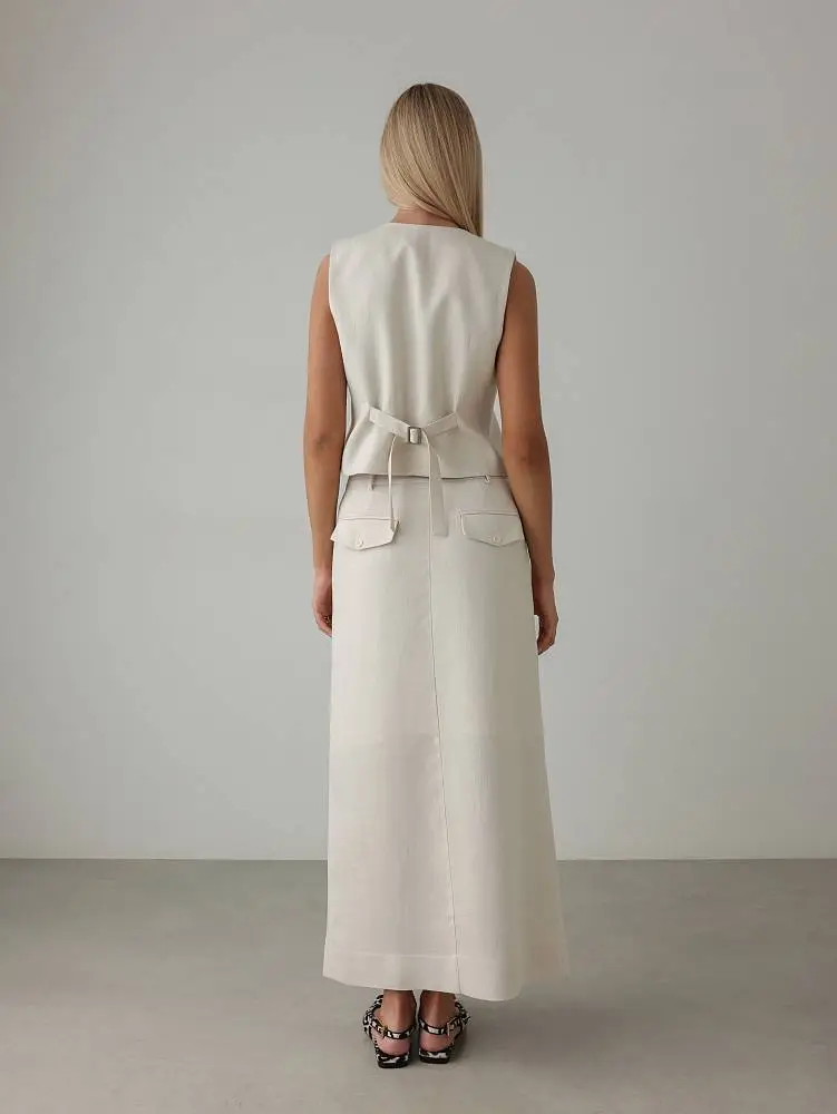 Жилет (L (46RU), светло-бежевый). Изображение № 4