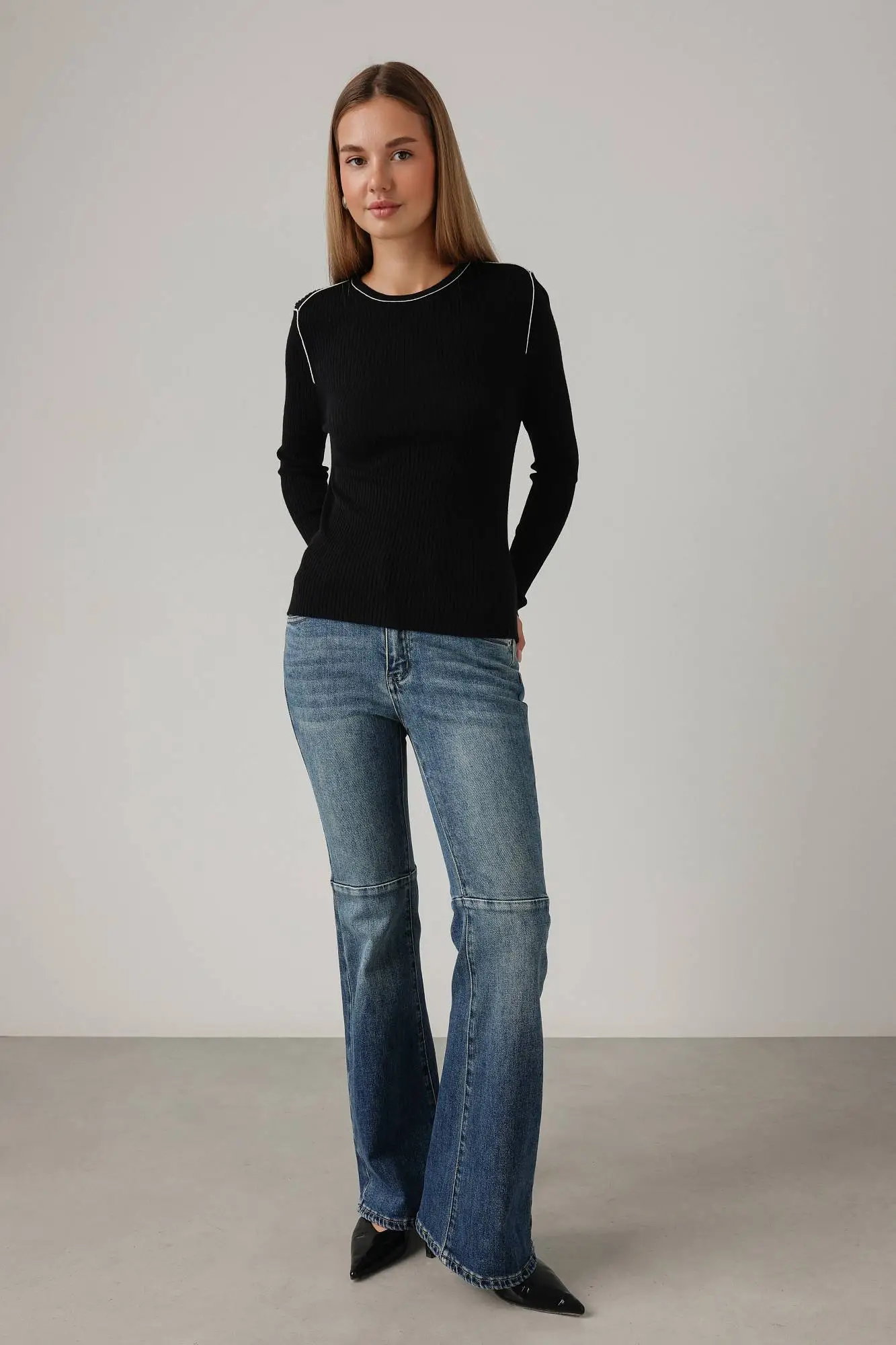 Лонгслив (onesize (42-46RU), чёрный). Избражение № 2