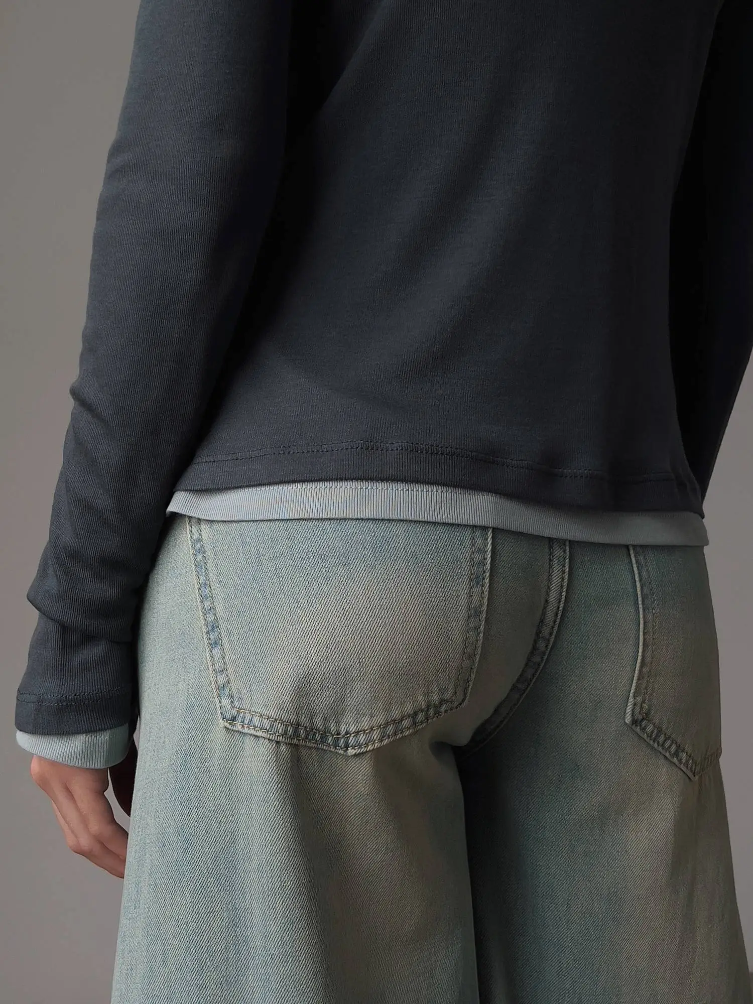 лонгслив (серо-синий). Избражение № 5