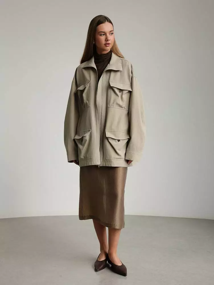 Куртка (oversize, бежевый). Изображение № 2