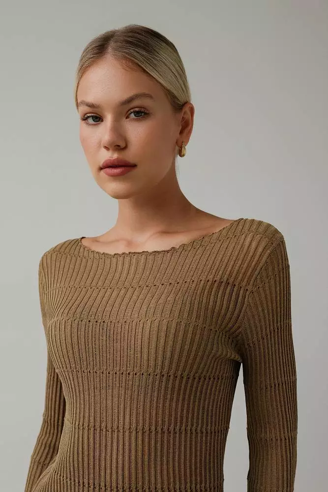 лонгслив (onesize (42-46RU), зелёно-коричневый). Изображение № 4