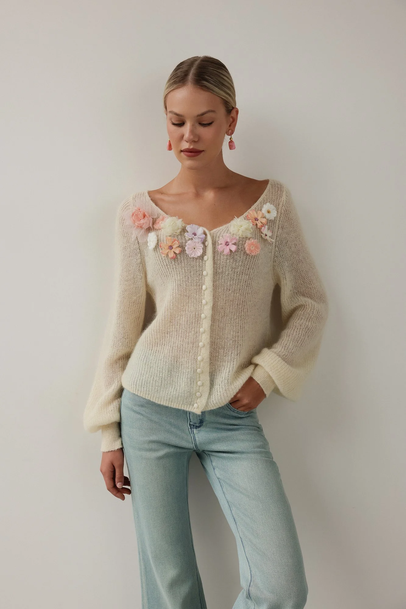 Кардиган (onesize (42-46RU), светло-бежевый). Избражение № 1