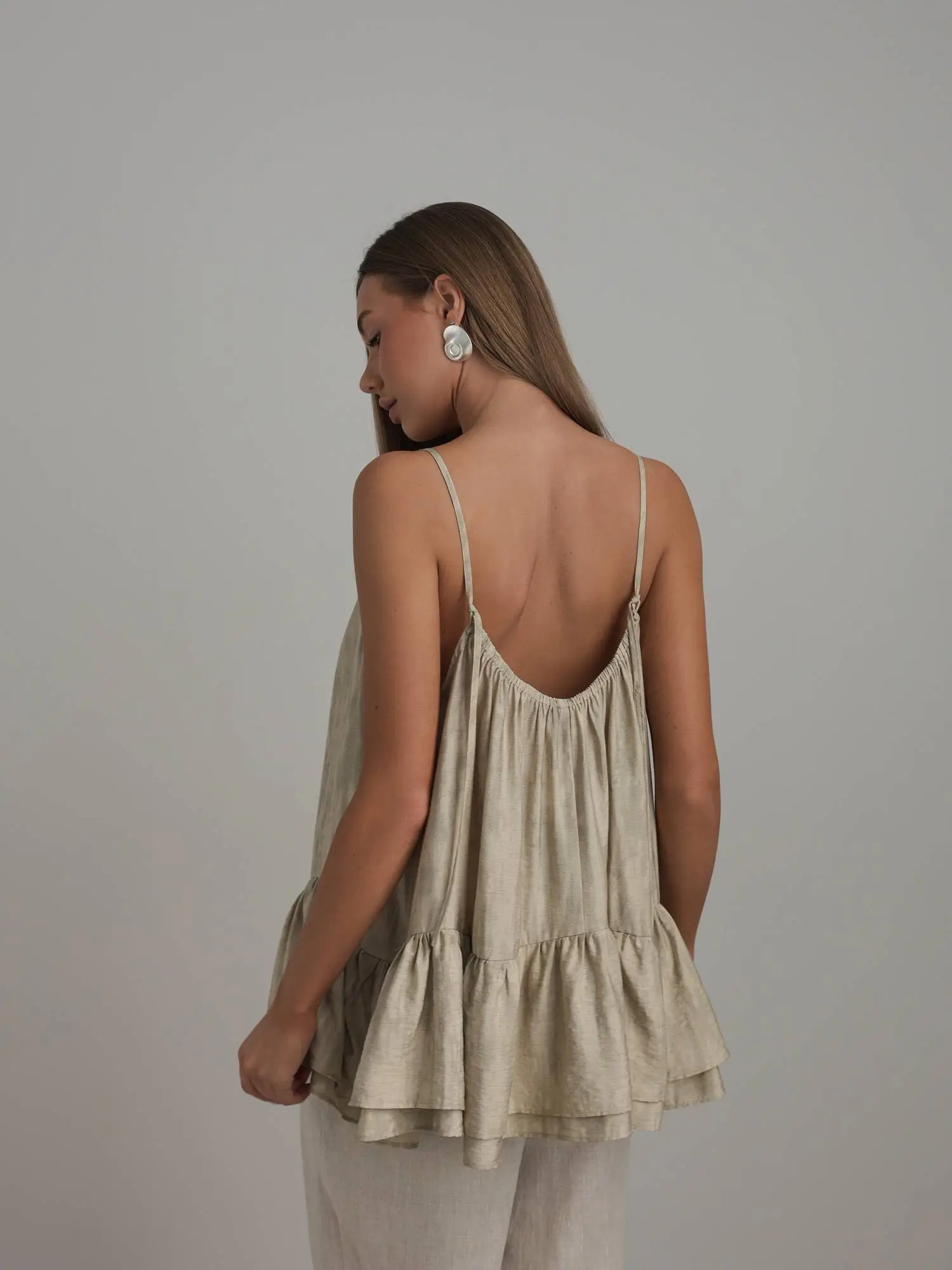 Топ (onesize (42-46RU), бежевая олива). Избражение № 5