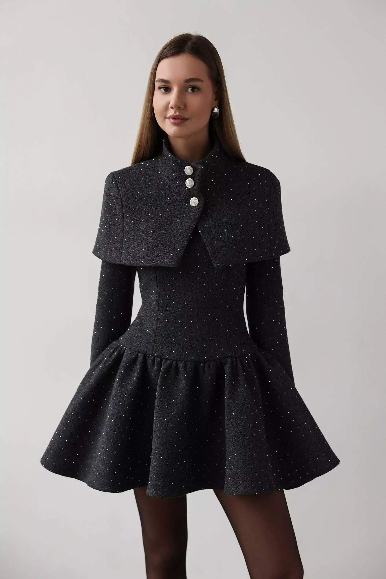 Платье (S (42RU), тёмно-серый). Избражение № 1