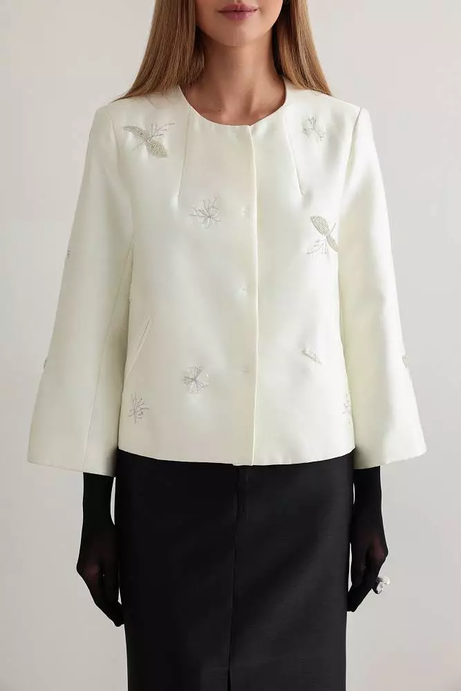 Жакет (S (42RU), молочный). Изображение № 2