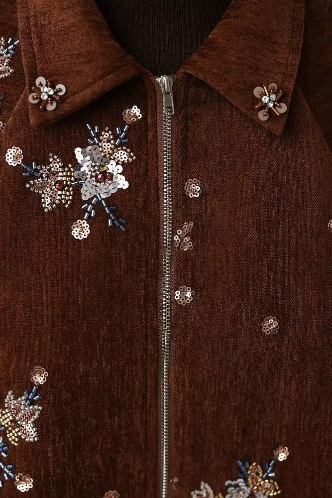 Жакет (L (46RU), коричневый). Изображение № 3