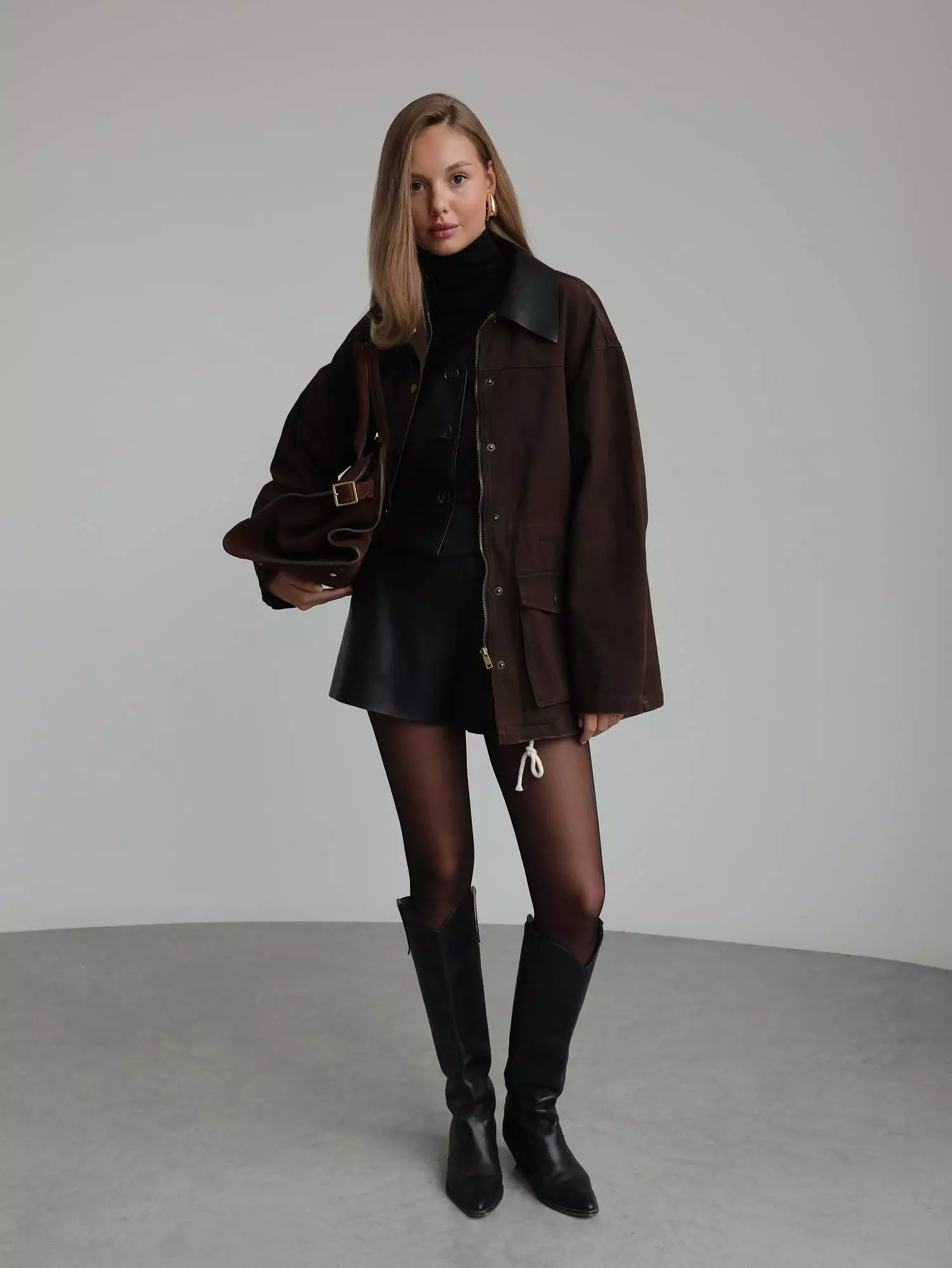 Куртка (S (42), тёмно-коричневый). Избражение № 3