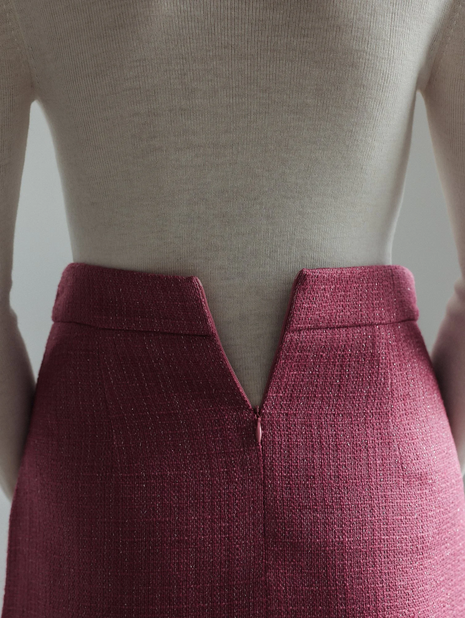 Костюм: жакет и юбка  (L (46), пурпурно-розовый). Избражение № 6