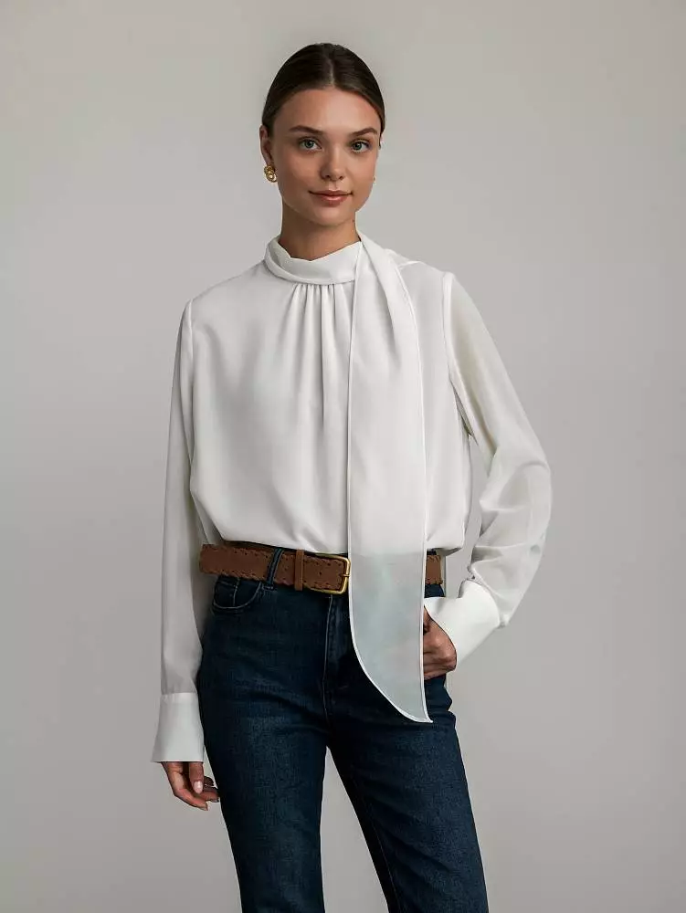 Блуза (M (44RU), белый). Изображение № 1