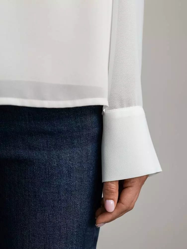 Блуза (M (44RU), белый). Изображение № 4