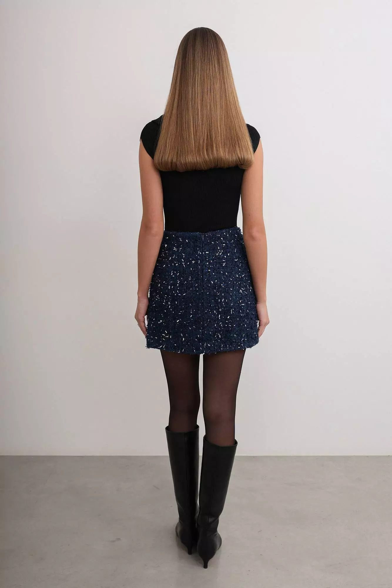 Костюм: жакет и юбка (S (42RU), тёмно-синий). Избражение № 7