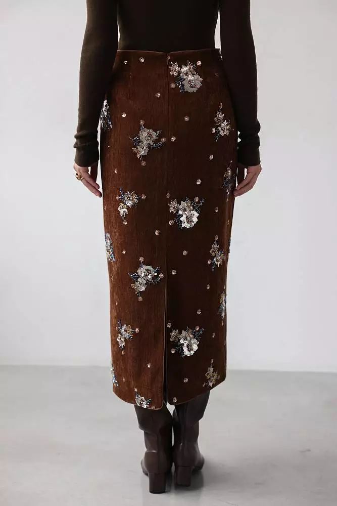 Юбка  (L (46RU), коричневый). Изображение № 4