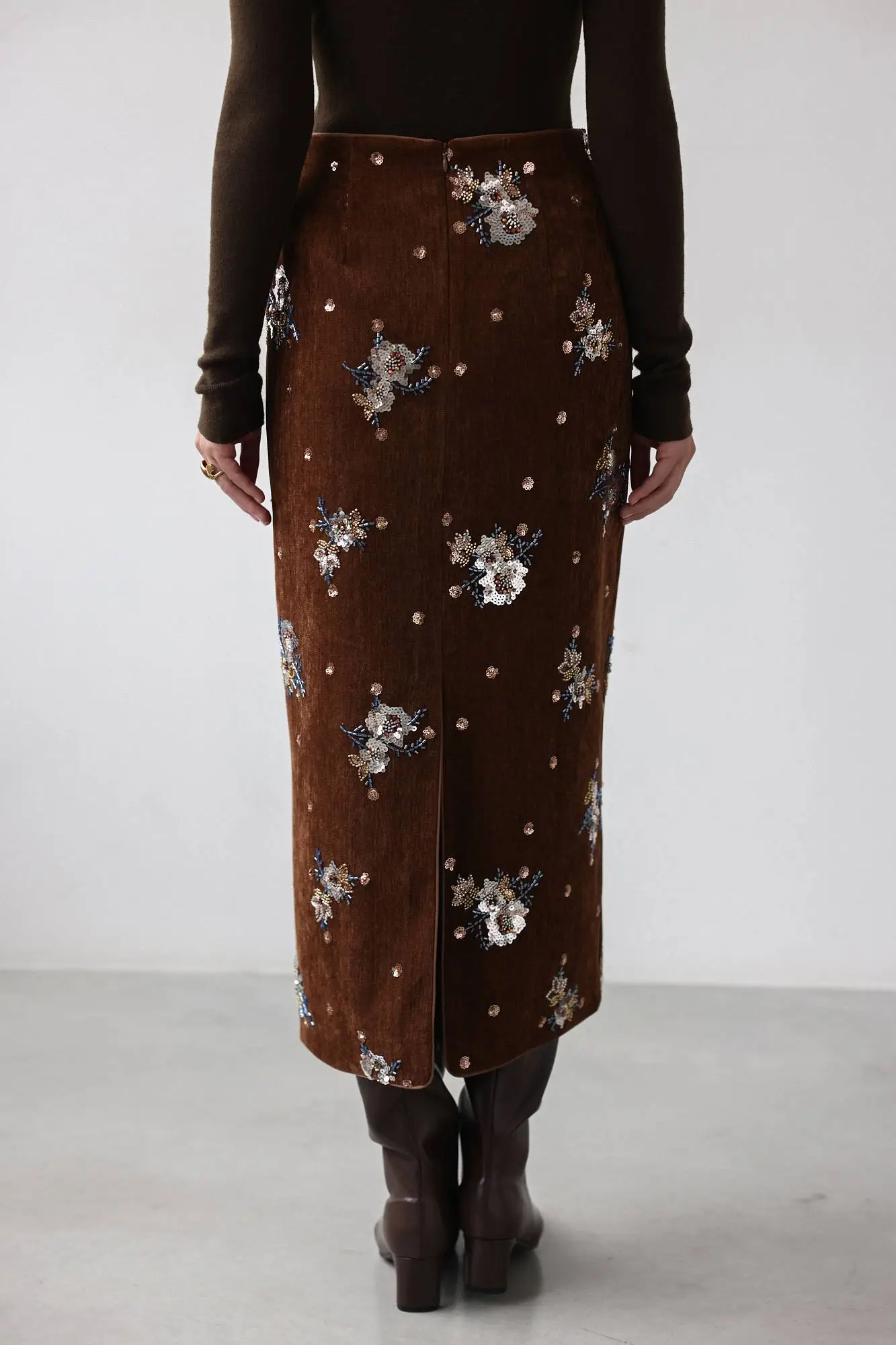 Юбка  (L (46RU), коричневый). Избражение № 4