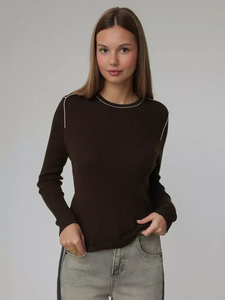 Лонгслив (onesize (42-46RU), коричневый). Изображение № 2