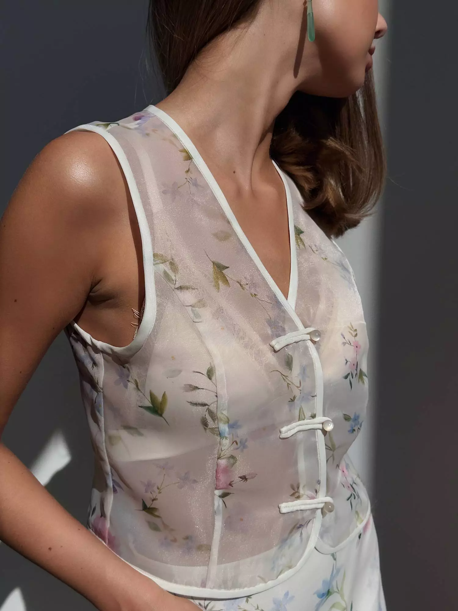 Костюм: юбка и жилет (S (42), светло-бежевый). Избражение № 3