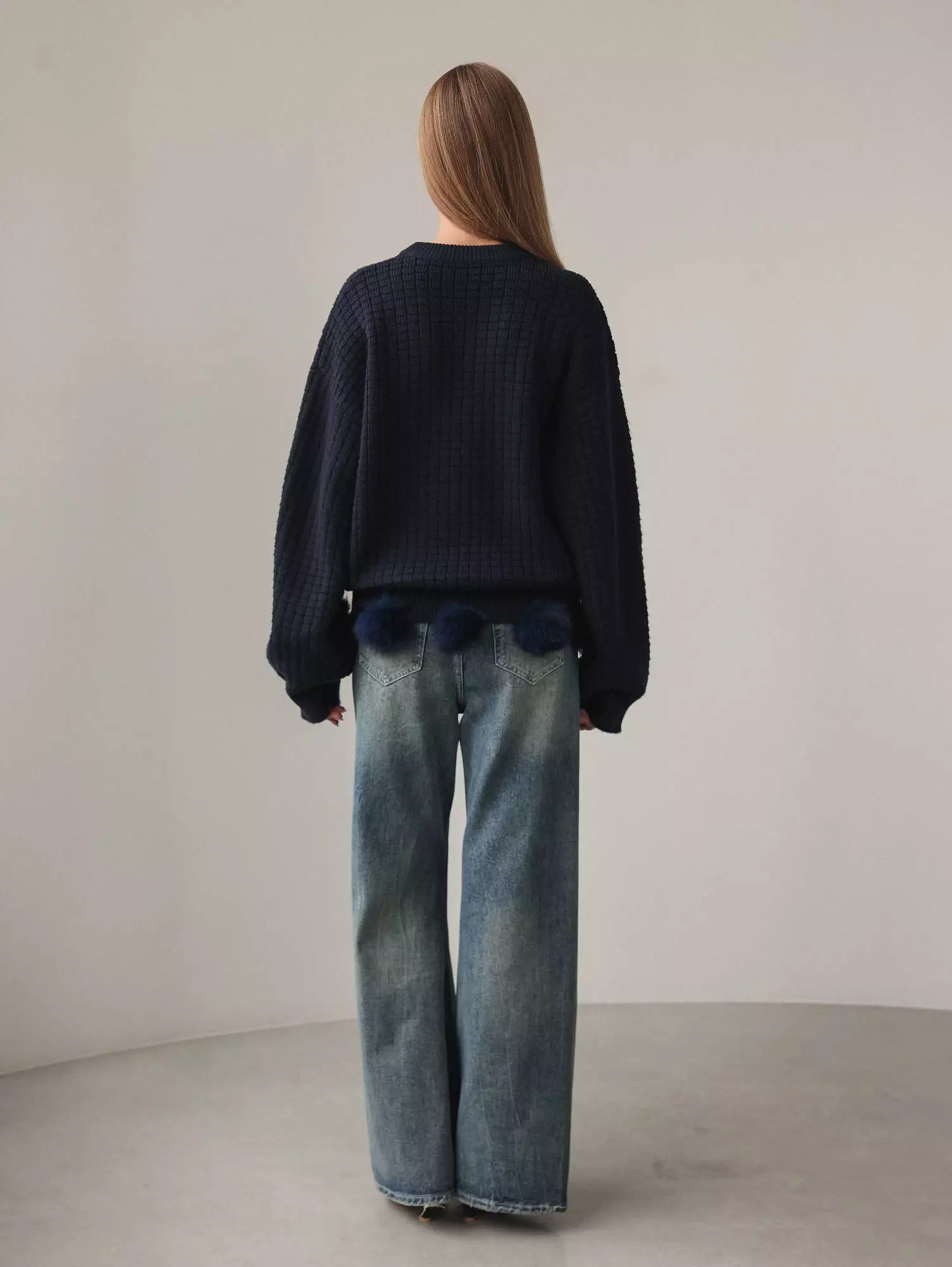 Джемпер (onesize (42-46RU), тёмно-синий). Избражение № 5