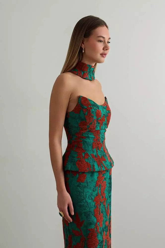 Костюм: корсет и юбка (L (46RU), изумрудный). Изображение № 2