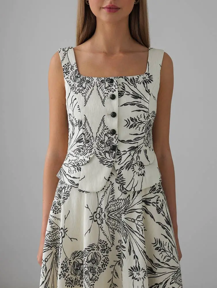 Костюм: юбка и жилет (L (46RU), чёрный). Изображение № 2