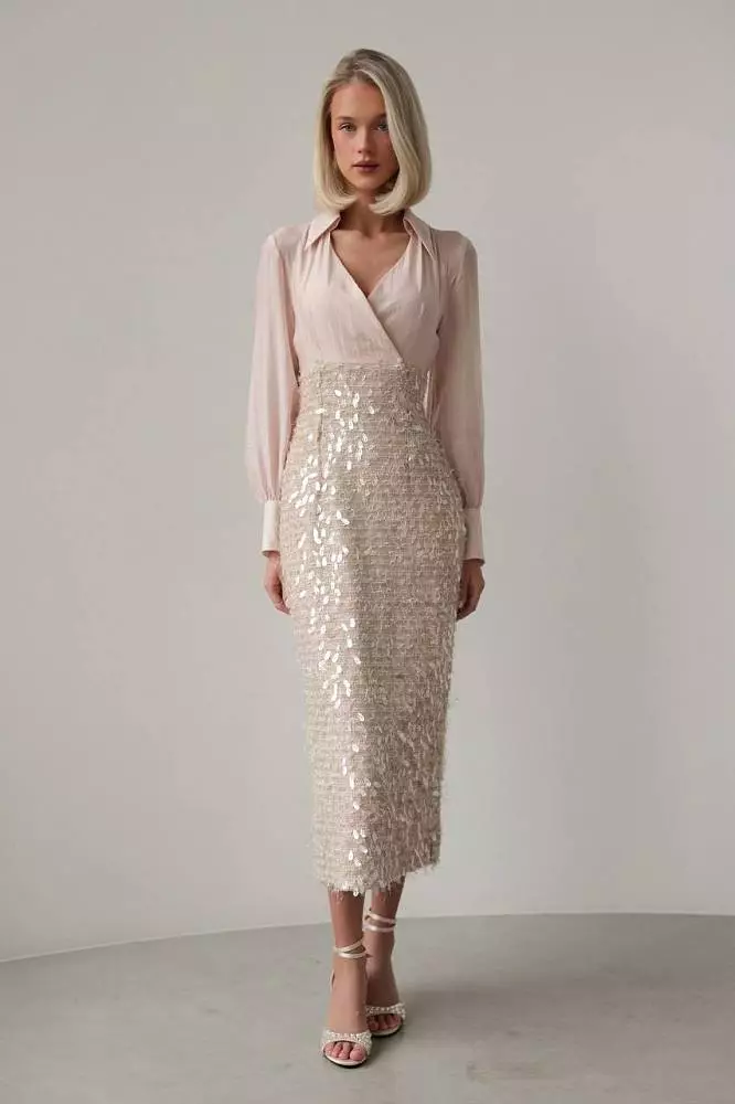 Платье (S (42RU), пудровый). Изображение № 1