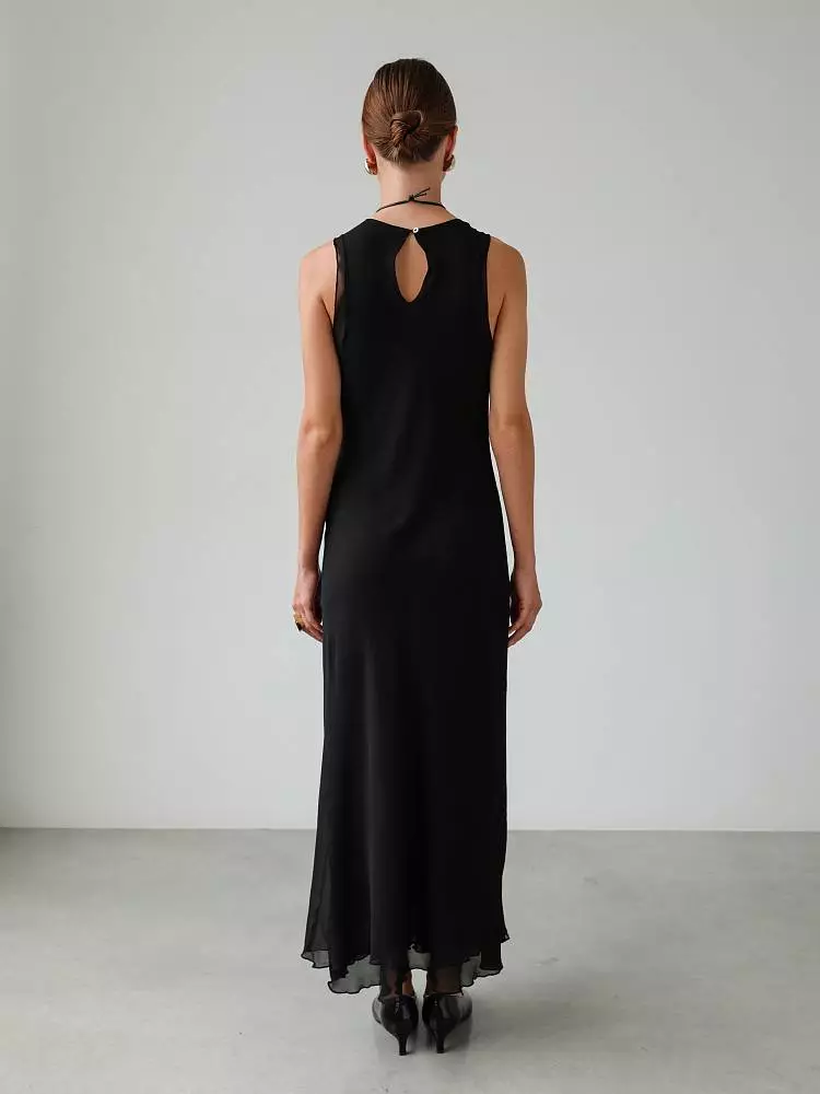 Платье (M (44RU), чёрный). Изображение № 5