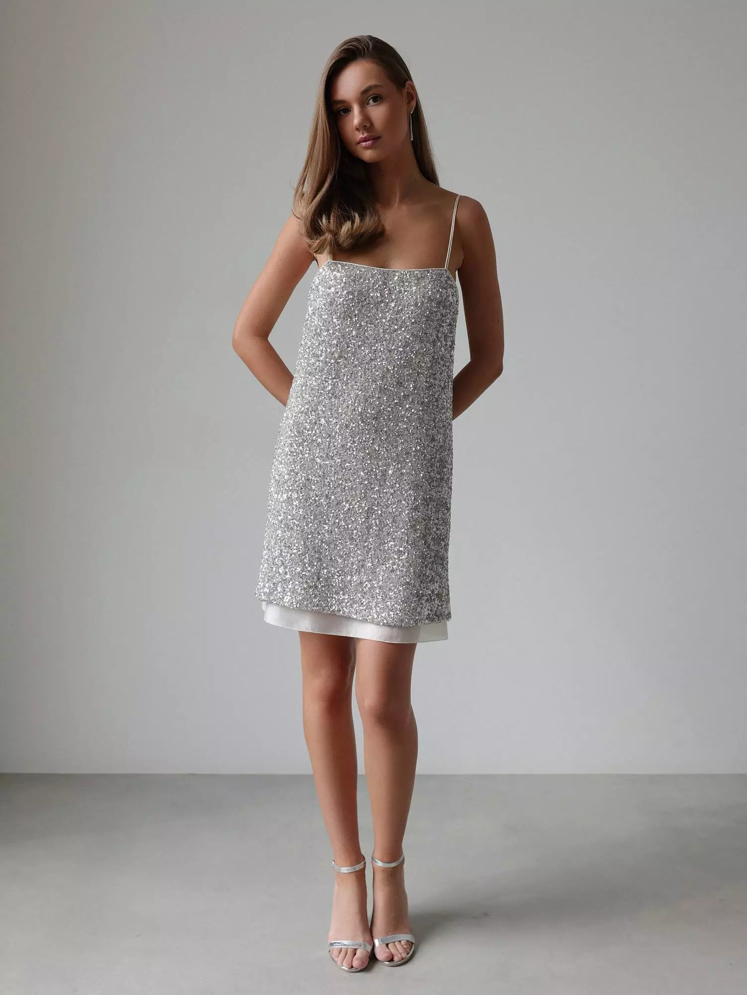 Платье (L (46RU), серебристый). Избражение № 1