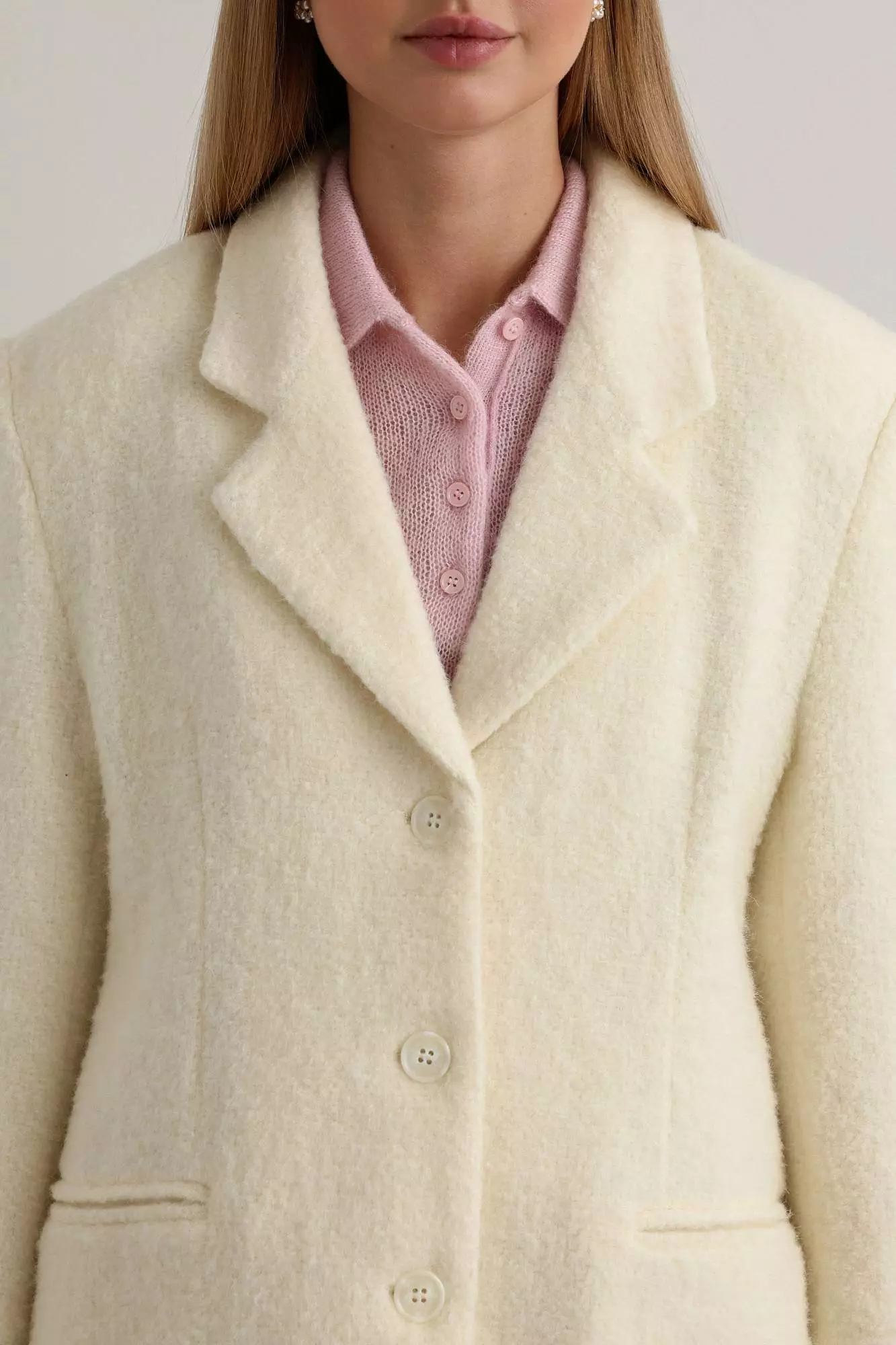 Пиджак (onesize (42-46RU), молочный). Избражение № 3