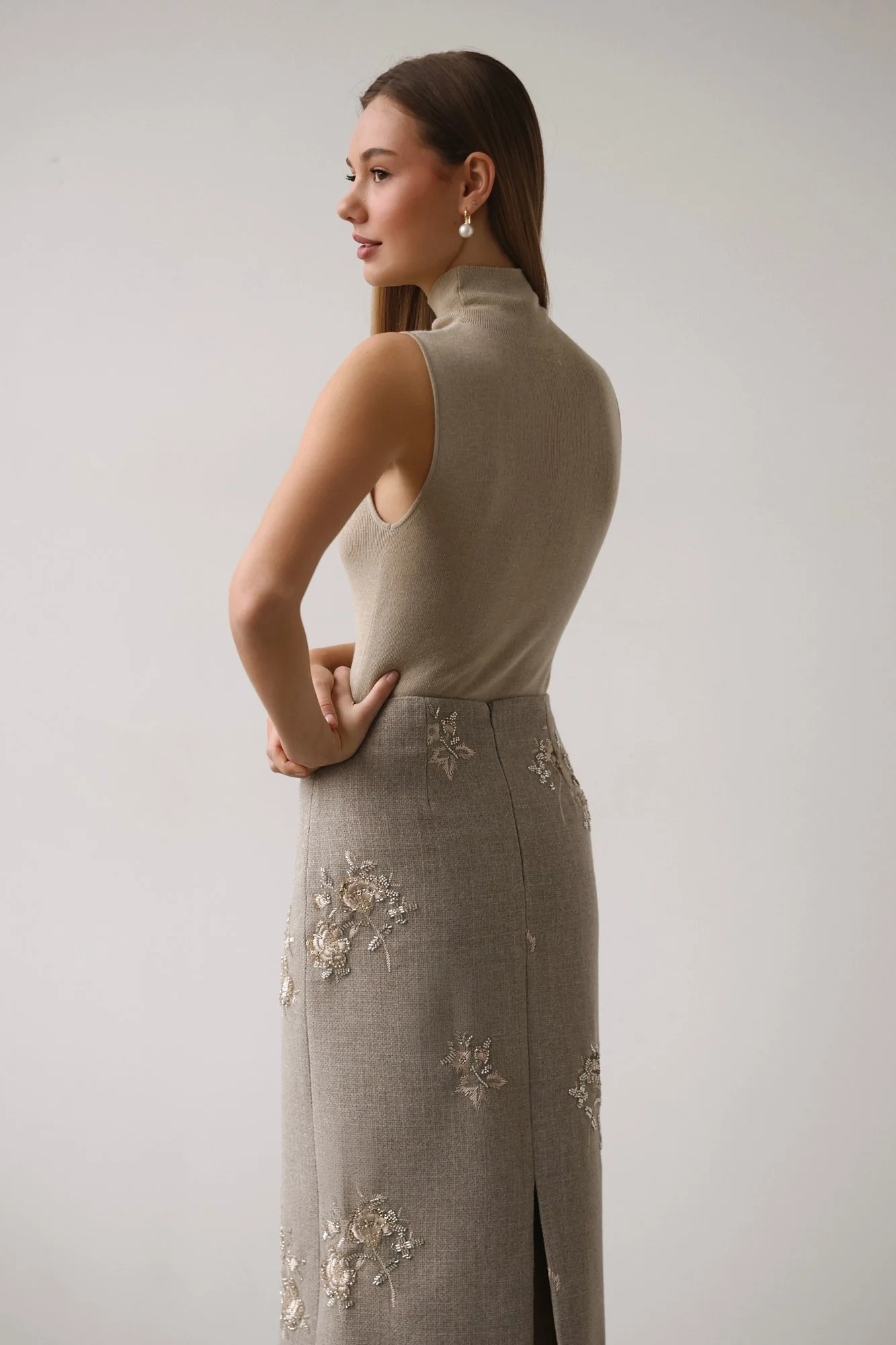 Юбка (S (42RU), бежевый). Избражение № 3