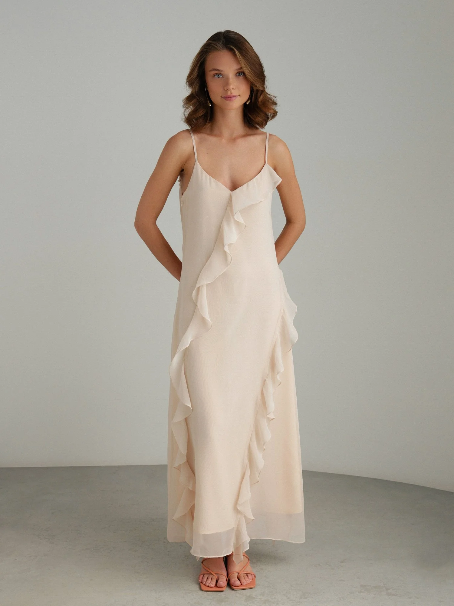 Платье (S (42RU), нежно-персиковый). Избражение № 1