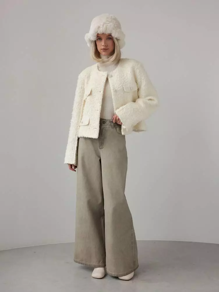 Джинсы (M (44), серо-бежевый). Изображение № 1