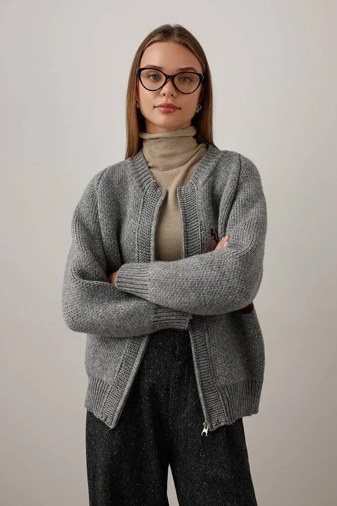 Кардиган (onesize (42-46RU), серый). Изображение № 4