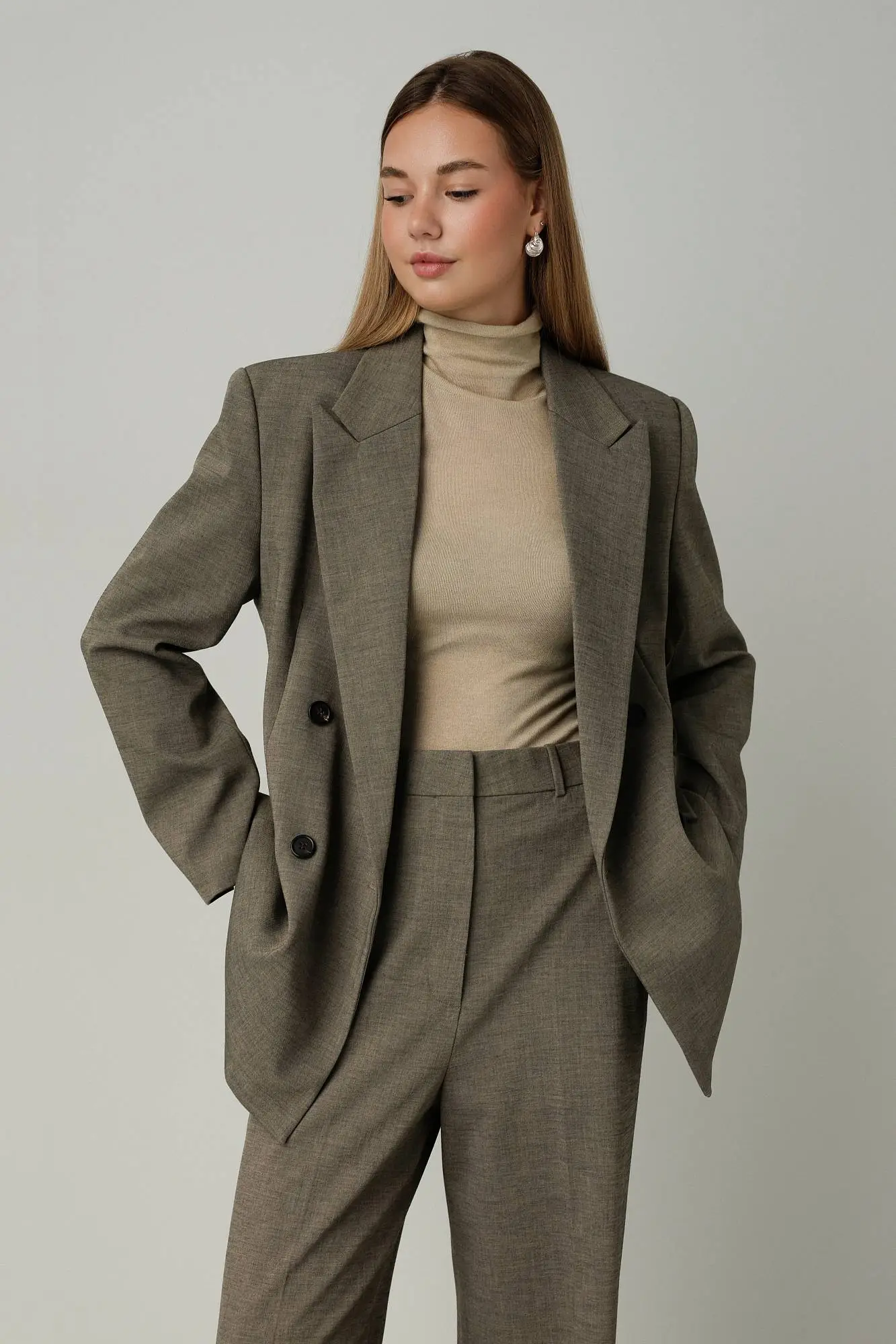 Пиджак (M (44RU), светло-коричневый). Избражение № 3