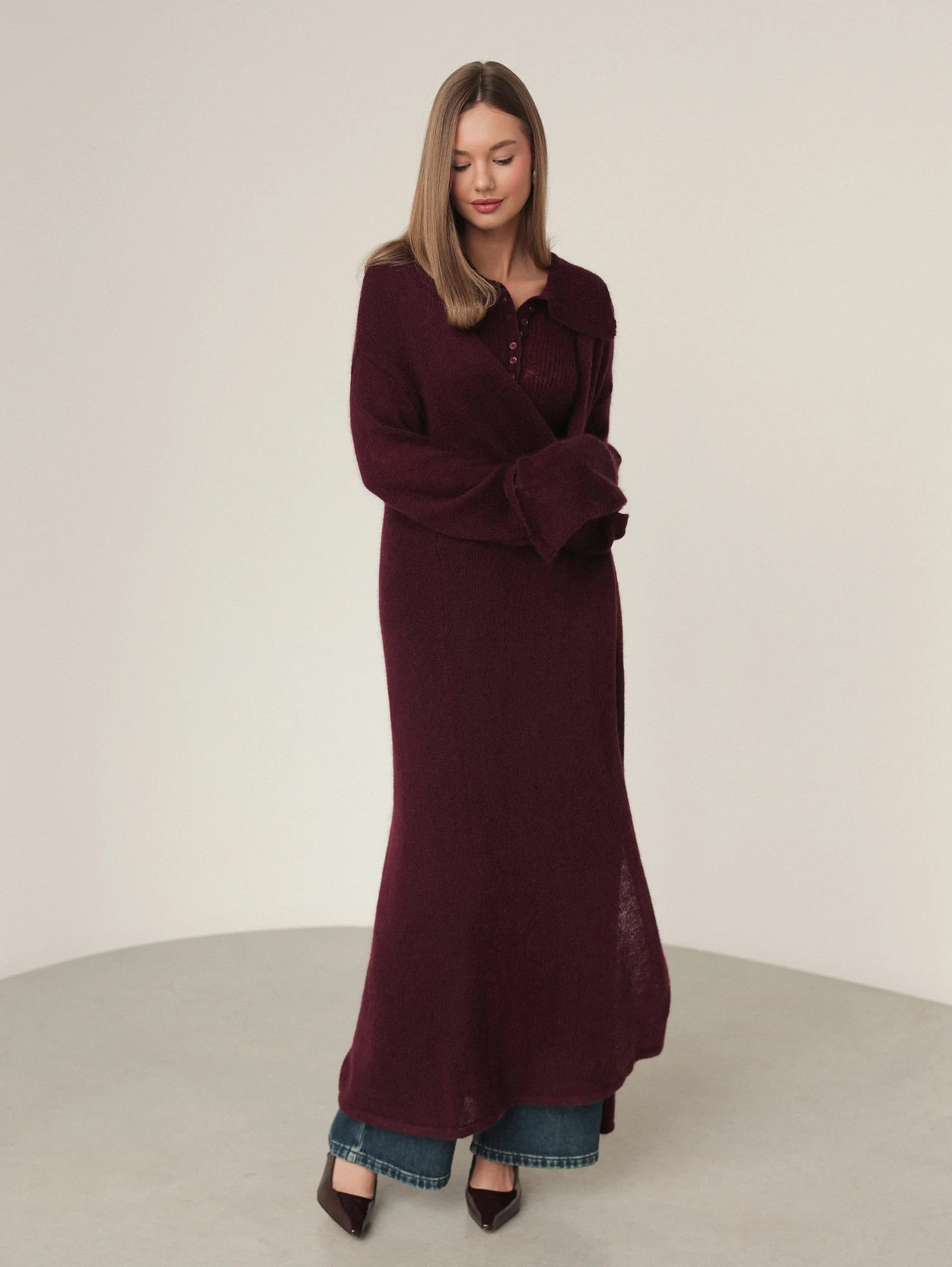 Кардиган (onesize (42-46RU), сливовый). Избражение № 1